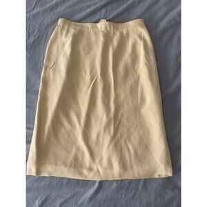 Vintage 100% Silk "Episode by Carolyn Wight Freeman" butter Yellow Skirt SZ 10